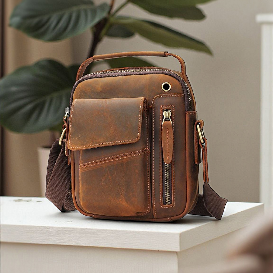 pánska kožená crossbody taška Samuelson